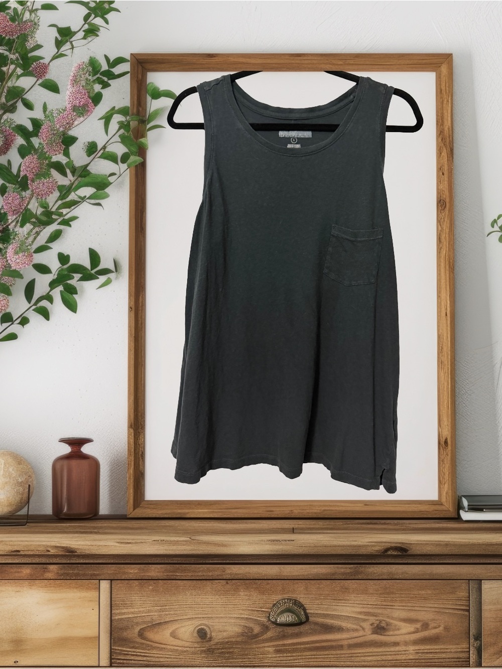 BOGO! Relaxed Fit Crew Neck Pocket Tank